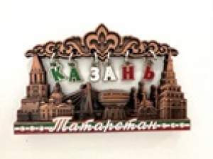 Магнит JK01-02-147 Казань узор медь  