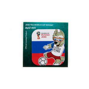 FIFA 2018 Магнит картон Забивака "Удар!" триколор  