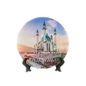 Тарелка полистоун УФ 12 см Казань Кул Шариф восход цветы_09 Декоративная тарелка из полистоуна, диаметром 12 см.
На тарелке изображена главная мечеть Казани - мечеть Кул-Шариф. Это будет отличный сувенир из Казани. 