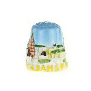 Напёрсток керамика Казань WG01-06-029_3 голубой  2.5х2.8см  