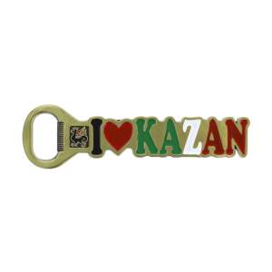 Магнит открывашка латунь 11х4см Казань JK01-02-011  