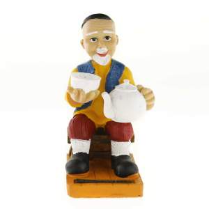 Фигурка полистоун Бабай с чашкой 11см KZN 47-1301X   