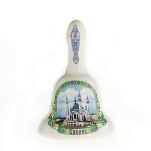 Колокольчик керамика большой круглый с ручкой Казань  