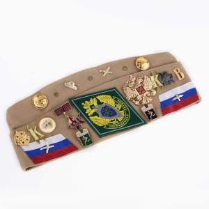 Пилотка Пограничная служба бежевая  