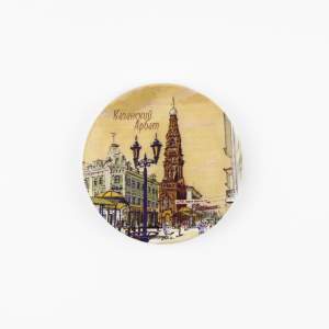 Магнит УФ тарелка 75 мм улица Баумана 75_03  