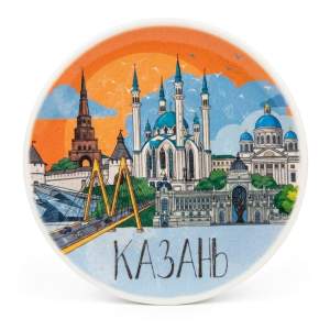 Тарелка полистоун УФ 10 см Казань_17 коллаж  