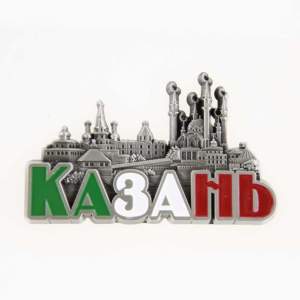Магнит металл серебро 5х8см Казань JK01-02-056  