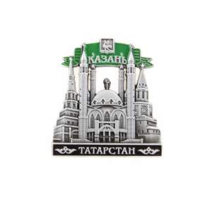 Магнит металл серебро 7х6,5см Казань JK01-02-068  