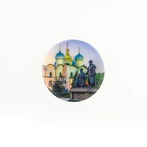 Тарелка полистоун УФ 15 см Казань Памятник зодчим кремля_13  