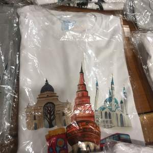 Футболка казанский коллаж белая  
