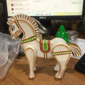 Игрушка дерево Лошадка 13,5 см  