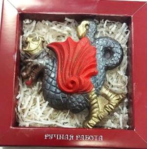 Фигурка Зилант в коробке, красный, глазурь 75 гр.  