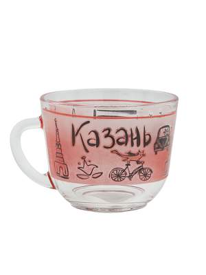 Кружка стекло детская Пикассо Казань 200мл С134 крас.   