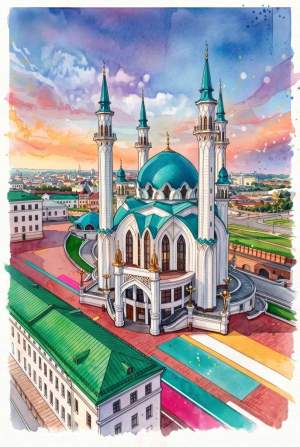 Магнит закатной 65х90мм Казань Кул Шариф  